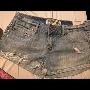PINK denim shorts